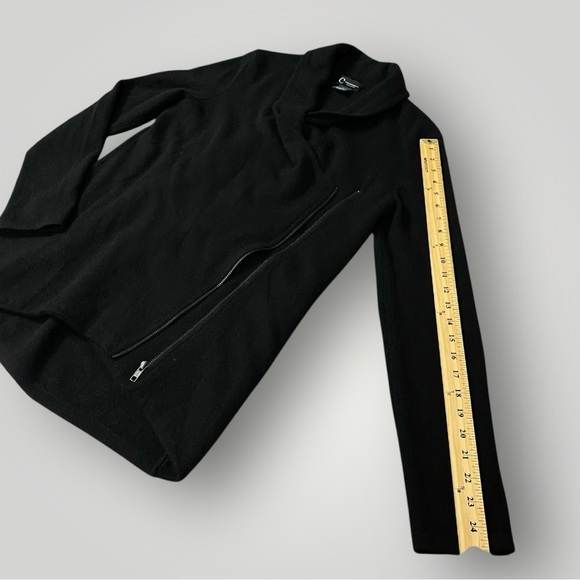 C by Bloomingdales Cashmere Cardigan Zip Sz L Black - Picture 6 of 9